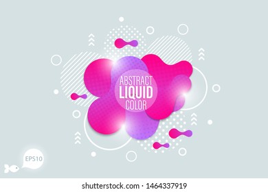 Bright design of background frame with flowing liquid form 
elements. Vector illustration. 