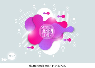 Bright design of background frame with flowing liquid form 
elements. Vector illustration. 