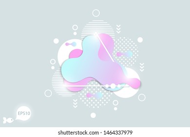 Bright design of background frame with flowing liquid form 
elements. Vector illustration. 