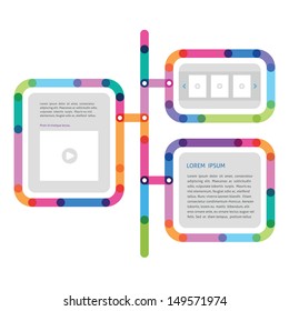 bright design of a template with three positions