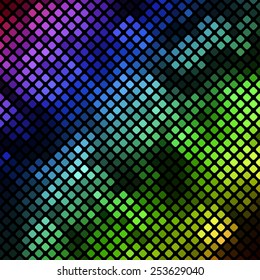 Bright diagonal mosaic effect. Vector illustration