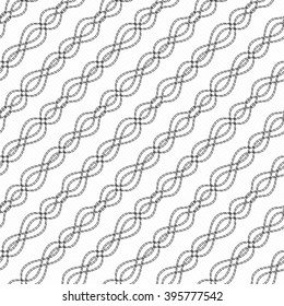The bright diagonal stripes on a white background. Black and white seamless pattern.