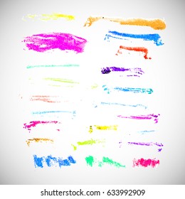 bright differen colors brushes, rainbow smear set