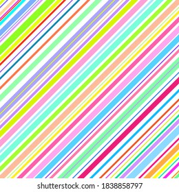 Bright different colorful diagonal lines background.