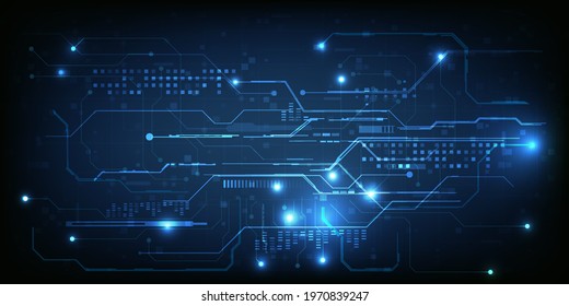 Bright digital circuit grid line patterns hi-tech background.Vector illustrations. 