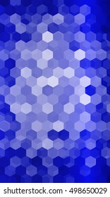 bright disco party background. blue color. hexagon vector pattern for design