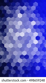 bright disco party background. blue color. hexagon vector pattern for design