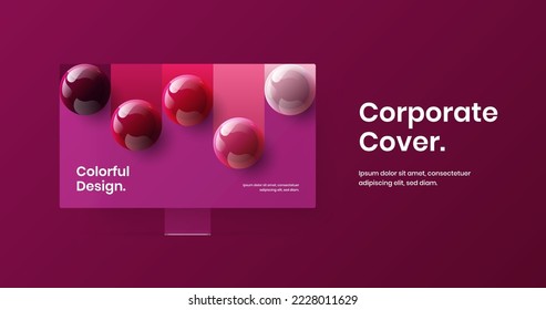 Helle Display-Mock-up Banner-Vorlage. Minimalistische Web-Projekt-Design Vektorgrafik.