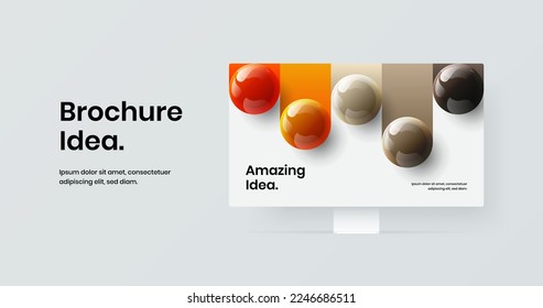 Bright display mockup site concept. Isolated web project vector design layout.