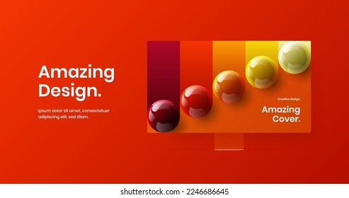 Bright display mockup website screen concept. Original banner design vector layout.