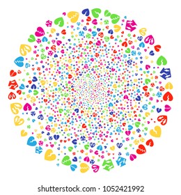 Bright Divorce burst globula. Vector round cluster fireworks created from randomized divorce symbols. Bright Vector illustration.