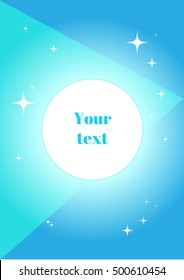 Bright doodle with geometric stars; geometric layout with your text