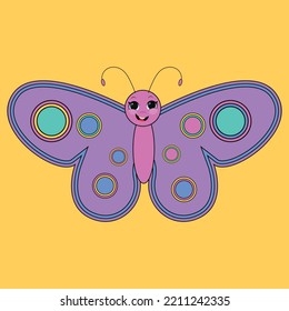 ilustración vectorial retro de doodle brillante