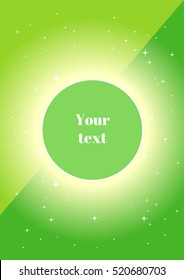 Bright doodle with stars; geometric layout with your text