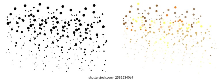 Bright Dot Abstract Vector Transparent Background. Flying Confetti Backdrop. Festival Dust Design. Color Rain Happy Banner.
