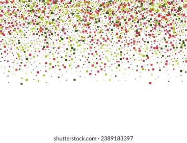Bright Dot Background White Vector. Circle Flying Card. Rainbow Decor. Multicolored Geometric Fiesta. Element Ribbon Frame.