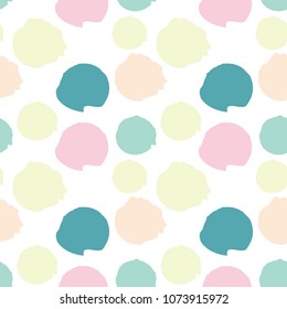 Bright dot pattern. Hand ink painted circles. Design element for fabric, textile, wrapping paper.