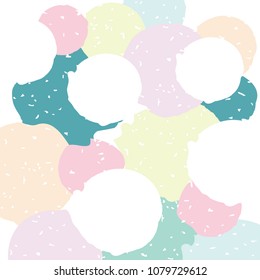 Bright dot pattern. Hand ink painted circles. Design element for fabric, textile, wrapping paper.