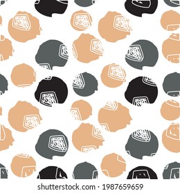 Bright dot pattern. Hand ink painted circles. Design element for fabric, textile, wrapping paper.