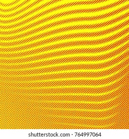 Bright dotted colorful comic book style halftone line background. Elegant curve grain graphic effect layout. Vector illustration