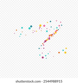 Bright Dust Abstract Vector Transparent Background. Decoration Confetti Banner. Happy Round Wallpaper. Color Dot Invitation Design.