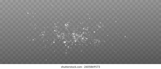 Bright dust particles. Light effect.