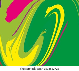 Bright dynamic background with colorful twisted wavy lines of all colors rainbow. Vector illustration. Digital graffiti 