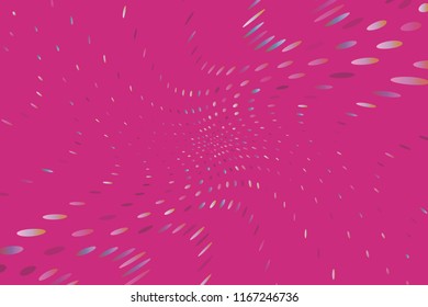 Bright dynamic background with swirling dots, ovals like confetti. Vector illustration. Modern, minimalist style. Pop art.