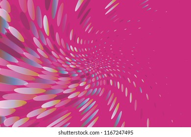 Bright dynamic background with swirling dots, ovals like confetti. Vector illustration. Modern, minimalist style. Pop art.