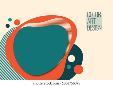 Bright, dynamic, flowing shapes. Colorful geometric background pattern. Template for corporate design, flyer or presentation. Vector illustration