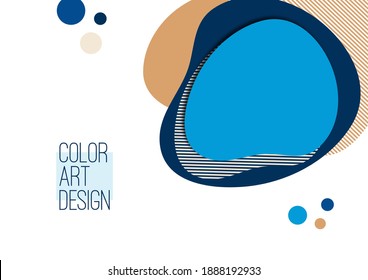 Bright, dynamic, flowing shapes. Colorful geometric background pattern. Template for corporate design, flyer or presentation. Vector illustration