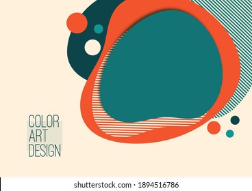 Bright, dynamic, flowing shapes. Colorful geometric background pattern. Template for corporate design, flyer or presentation. Vector illustration