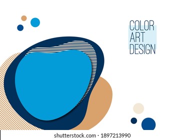 Bright, dynamic, flowing shapes. Colorful geometric background pattern. Template for corporate design, flyer or presentation. Vector illustration