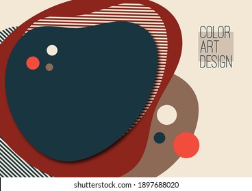 Bright, dynamic, flowing shapes. Colorful geometric background pattern. Template for corporate design, flyer or presentation. Vector illustration