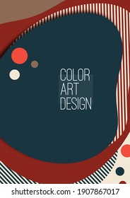 Bright, dynamic, flowing shapes. Colorful geometric background pattern. Template for corporate design, flyer or presentation. Vector illustration