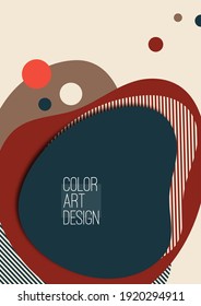 Bright, dynamic, flowing shapes. Colorful geometric background pattern. Template for corporate design, flyer or presentation. Vector illustration