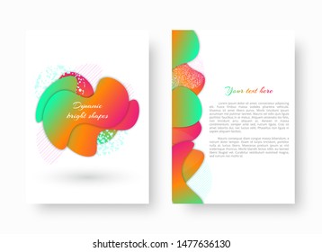 Bright dynamic geometric shapes. Vector illustration