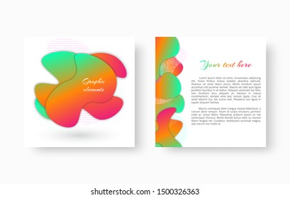 Bright dynamic geometric shapes. Vector illustration
