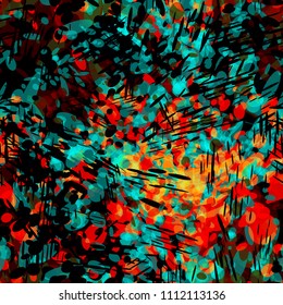 Bright dynamic seamless texture. Abstract vector background for web page, banners backdrop, fabric, home decor, wrapping