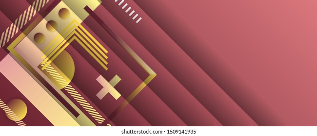 Bright dynamic simple geometric abstract final sale banner vector banner design. Color creative 3d universe with lines, dots