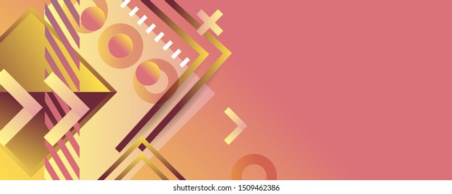 Bright dynamic simple geometric abstract final sale banner vector banner design. Color creative 3d universe with lines, dots