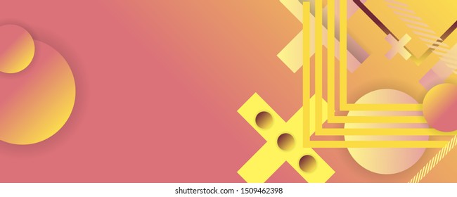 Bright dynamic simple geometric abstract final sale banner vector banner design. Color creative 3d universe with lines, dots