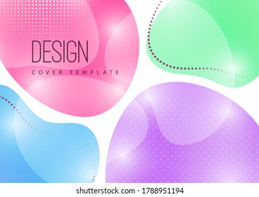 Bright, dynamic, smooth shapes. Colorful geometric background pattern. Template for corporate design, flyer or presentation. Vector illustration