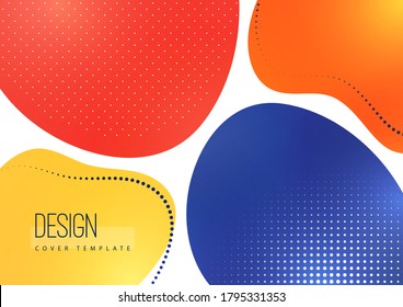 Bright, dynamic, smooth shapes. Colorful geometric background pattern. Template for corporate design, flyer or presentation. Vector illustration