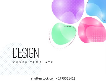Bright, dynamic, smooth shapes. Colorful geometric background pattern. Template for corporate design, flyer or presentation. Vector illustration