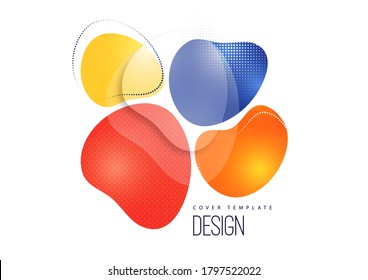 Bright, dynamic, smooth shapes. Colorful geometric background pattern. Template for corporate design, flyer or presentation. Vector illustration