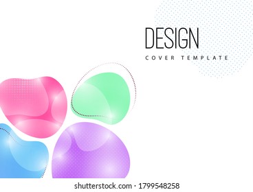 Bright, dynamic, smooth shapes. Colorful geometric background pattern. Template for corporate design, flyer or presentation. Vector illustration