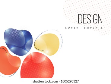 Bright, dynamic, smooth shapes. Colorful geometric background pattern. Template for corporate design, flyer or presentation. Vector illustration