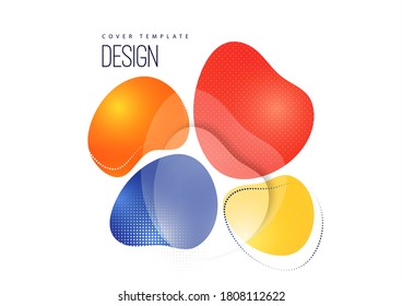 Helle, dynamische, glatte Formen. Farbiges geometrisches Hintergrundmuster. Vorlage für Corporate Design, Flyer oder Präsentation. Vektorgrafik