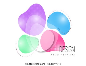 Bright, dynamic, smooth shapes. Colorful geometric background pattern. Template for corporate design, flyer or presentation. Vector illustration